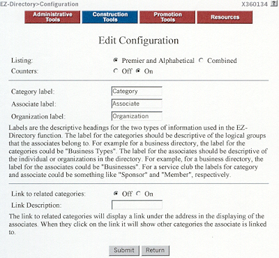 EZ-Directory Edit Configuration