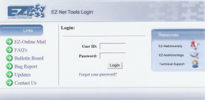 EZ-Net Tools Login Page